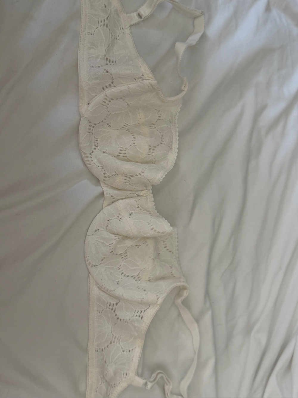 Vintage 80’s 90’s OSCAR by Oscar De La Renta White Floral Lace Bra 34C - 1631